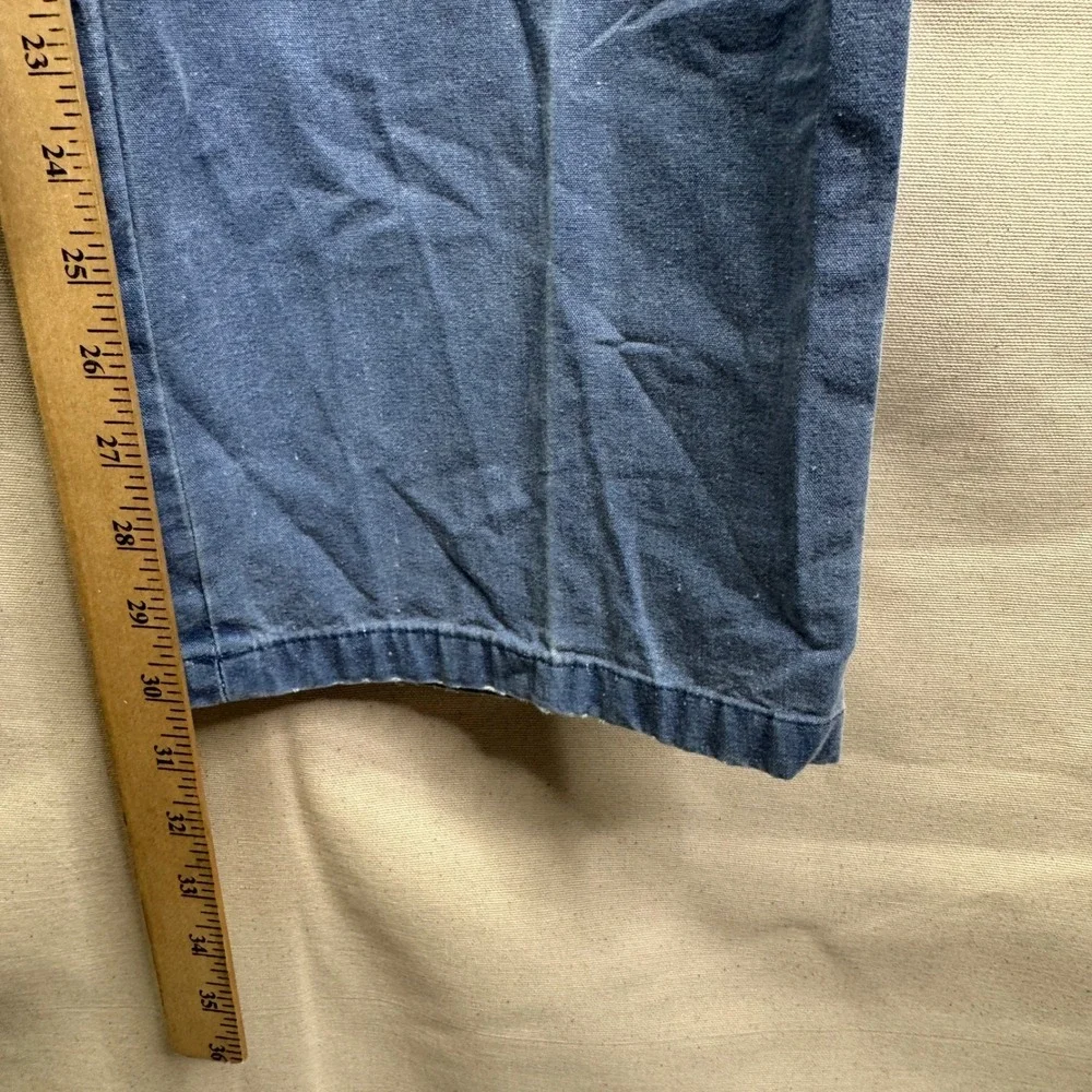 John Martin Pleated Cotton Pants 35x32 Blue Vintage Grandpa Core Casual Chinos